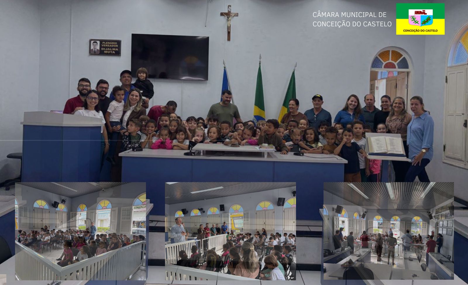 Câmara Municipal de Conceição do Castelo-ES, teve a honra em receber os Alunos da Escola Municipal de Educação Infantil - EMEI Brás Lacerda Amigo. 